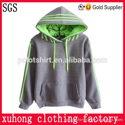 stripes design hot sale China customize logo women's hoodies
